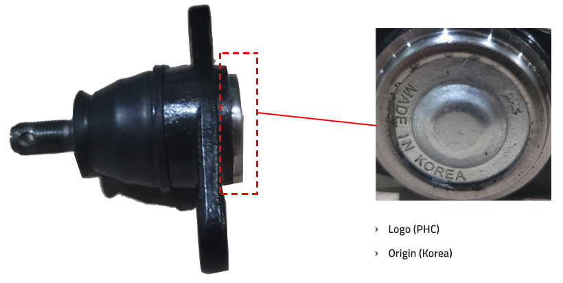 Marking & Details on Ball joint
