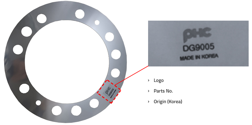 Marking & Details on Brake Drum Gasket