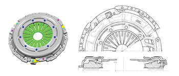 DBR Type Clutch Cover