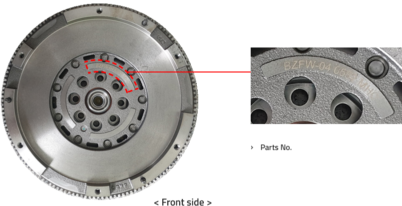 Marking & Details on Flywheel