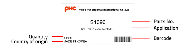 Starter motor - Label Details